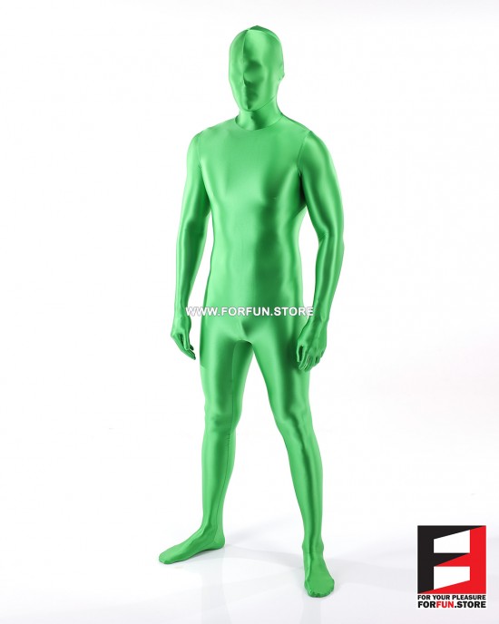 SPANDEX SLICK FUNSUIT GREEN LIGHT FS02