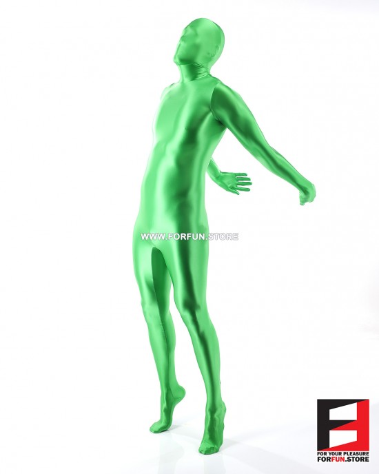 SPANDEX SLICK FUNSUIT GREEN LIGHT FS02