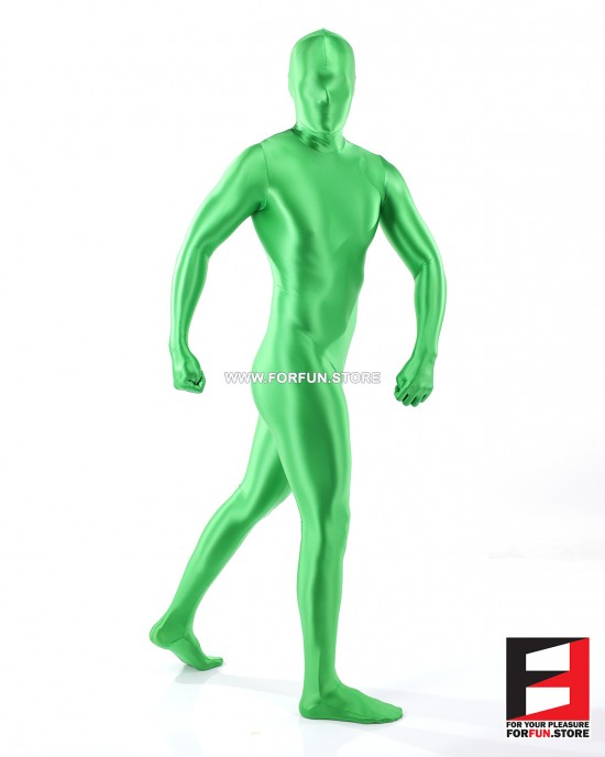 SPANDEX SLICK FUNSUIT GREEN LIGHT FS02