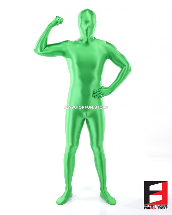 SPANDEX SLICK FUNSUIT GREEN LIGHT FS02