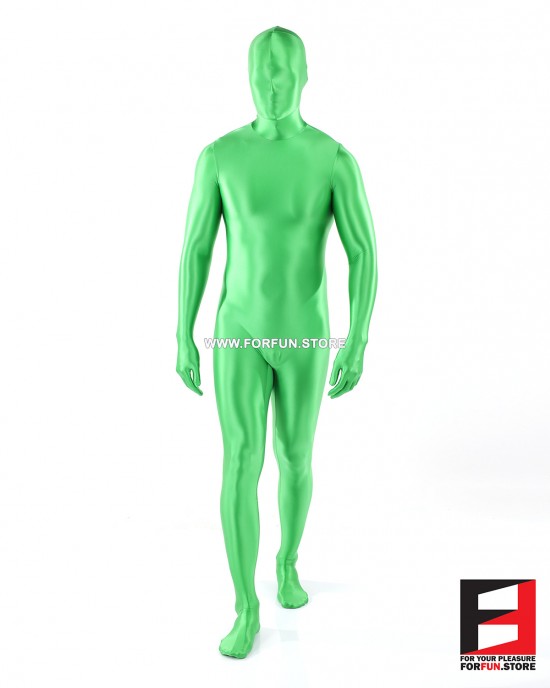 SPANDEX SLICK FUNSUIT GREEN LIGHT FS02