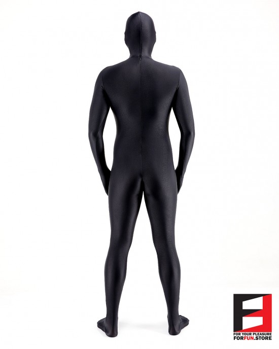 SPANDEX TEXTURE FUNSUIT BLACK FS04B