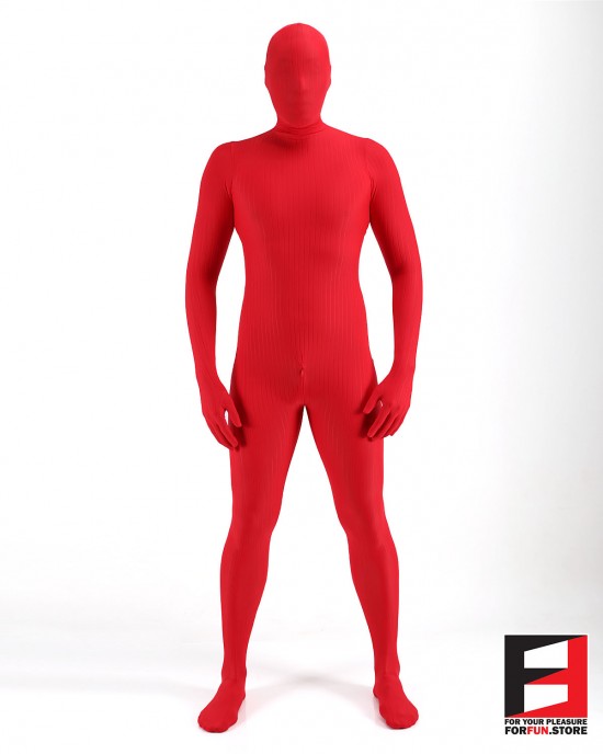 SPANDEX TEXTURE FUNSUIT RED FS04C