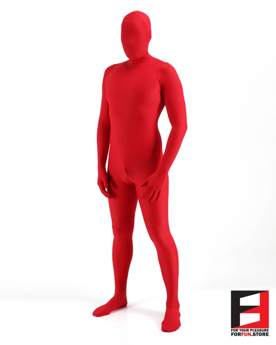 SPANDEX TEXTURE FUNSUIT RED FS04C