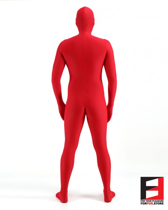 SPANDEX TEXTURE FUNSUIT RED FS04C