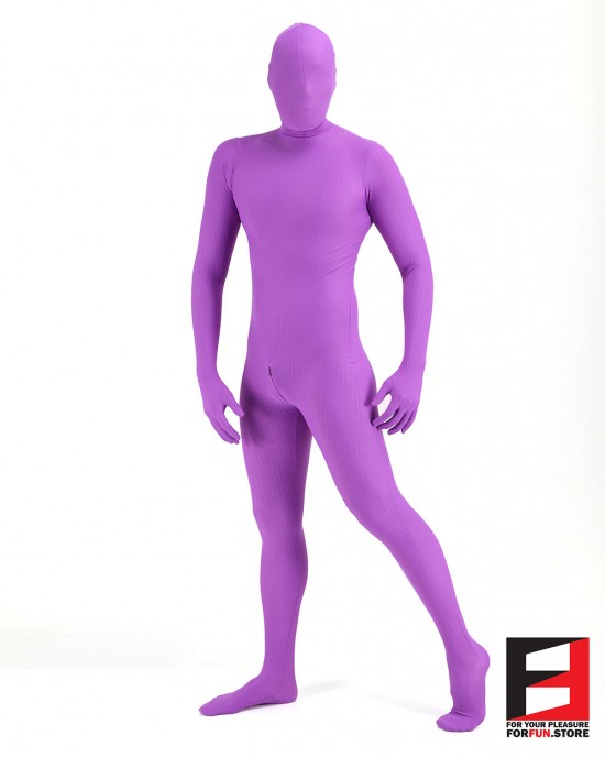 SPANDEX TEXTURE FUNSUIT PURPLE FS04C