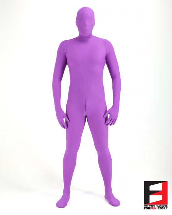 SPANDEX TEXTURE FUNSUIT PURPLE FS04C