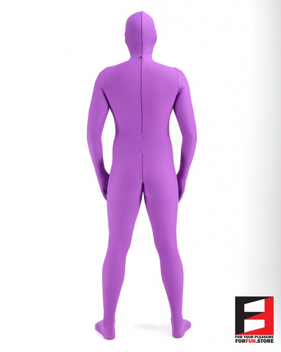 SPANDEX TEXTURE FUNSUIT PURPLE FS04C