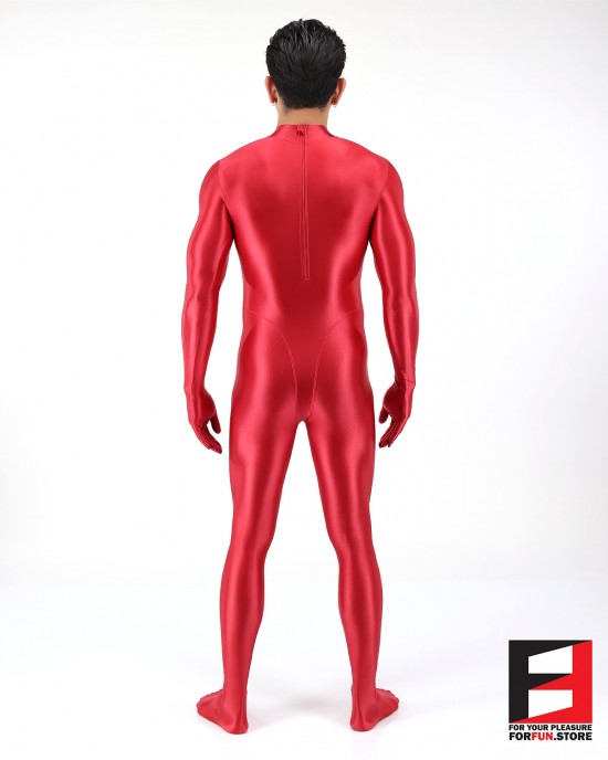 SPANDEX SLICK PLAYSUIT V3 RED PLC02-08