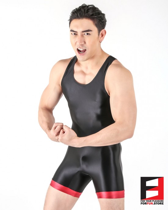 SPANDEX SLICK PLAYSUIT WRESTLE PW02-01