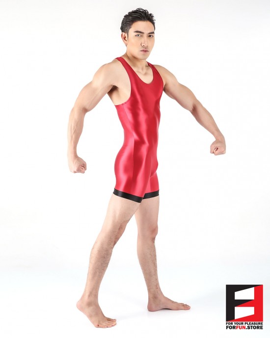 SPANDEX SLICK PLAYSUIT WRESTLE PW02-08