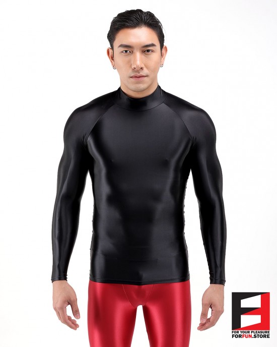 SPANDEX SLICK SHIRTS BLACK SHA01