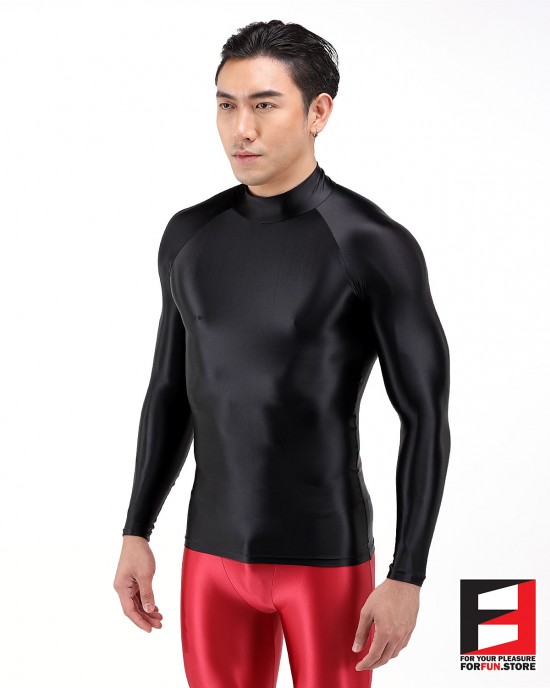 SPANDEX SLICK SHIRTS BLACK SHA01