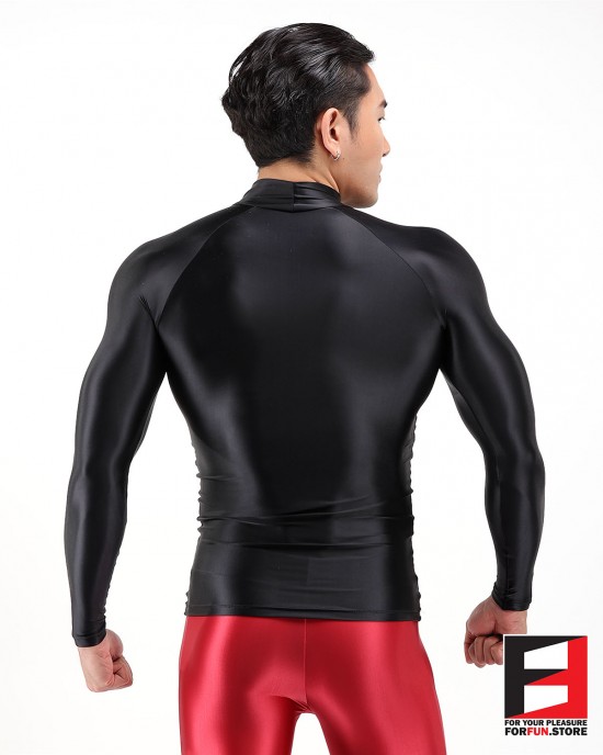 SPANDEX SLICK SHIRTS BLACK SHA01