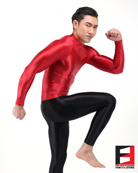 SPANDEX SLICK SHIRTS RED SHA01