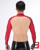 SPANDEX SHINY BODYLESS SHIRTS RED SHB01