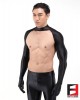 SPANDEX SLICK BODYLESS SHIRTS WITH GLOVES BLACK SHBG02