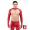 SPANDEX SLICK BODYLESS SHIRTS WITH GLOVES RED SHBG02
