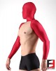 SPANDEX SHINY BODYLESS SHIRTS WITH MASK RED SHBM01