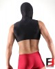 SPANDEX SHINY CROP BLACK WITH MASK SHCM01