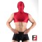 SPANDEX SHINY CROP RED WITH MASK SHCM01