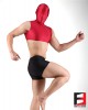 SPANDEX SHINY CROP RED WITH MASK SHCM01