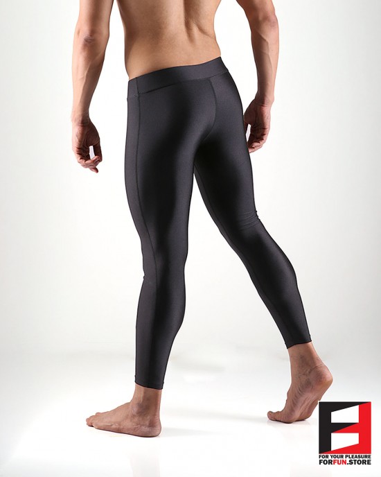 SPANDEX SHINY LEGGINGS BLACK (LOWER RISE) LGAL01