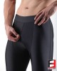 SPANDEX SHINY LEGGINGS BLACK WITH CROTCH ZIPPER (LOWER RISE) LGALZ01