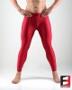 SPANDEX SHINY LEGGINGS RED WITH CROTCH ZIPPER (LOWER RISE) LGALZ01