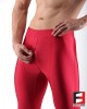 SPANDEX SHINY LEGGINGS RED WITH CROTCH ZIPPER (LOWER RISE) LGALZ01