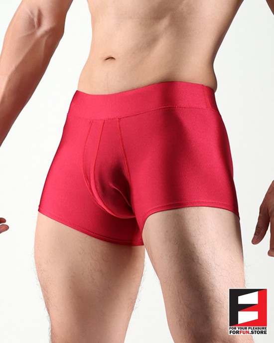 SPANDEX SHINY BOXERS RED LGD01