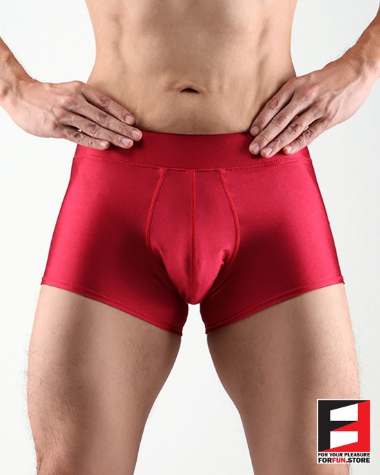 SPANDEX SHINY BOXERS RED LGD01