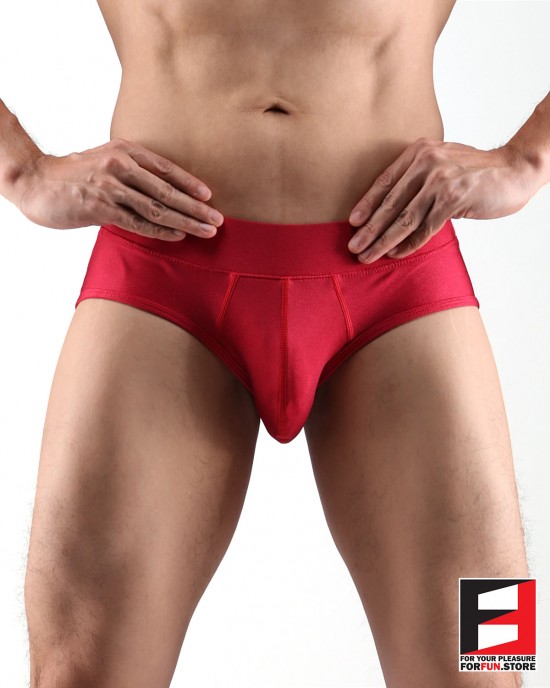 SPANDEX SHINY UNDERWEAR RED UWJ01