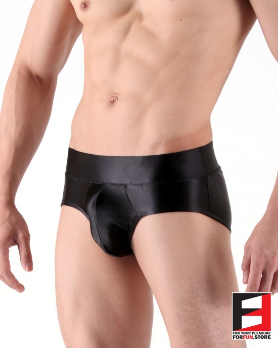 SPANDEX SLICK UNDERWEAR BLACK UWJ02