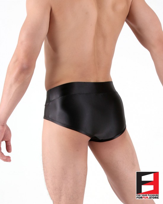 SPANDEX SLICK UNDERWEAR BLACK UWJ02