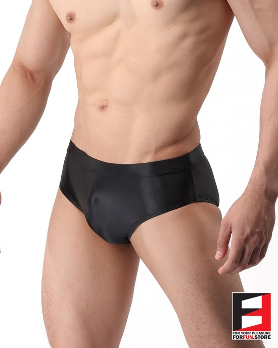 SPANDEX SLICK UNDERWEAR BLACK UWJB02