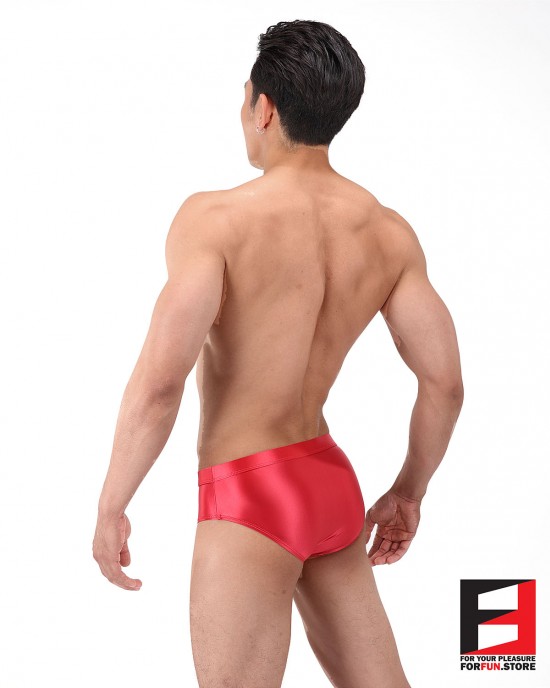 SPANDEX SLICK UNDERWEAR RED UWJB02