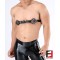 LEATHER BREAST BAND WITH OPEN NIPPLES SPIKED BT002