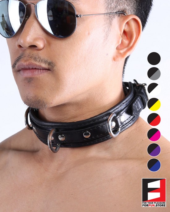 LEATHER BONDAGE COLLAR CL008A