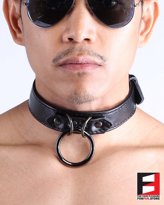 LEATHER CHOKER COLLAR FOR YOUR PLEASURE : FORFUN
