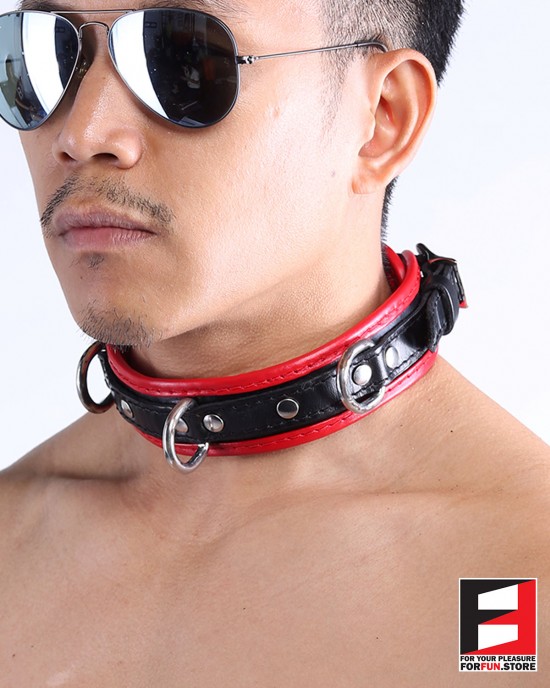 LEATHER BONDAGE COLLAR CL008A