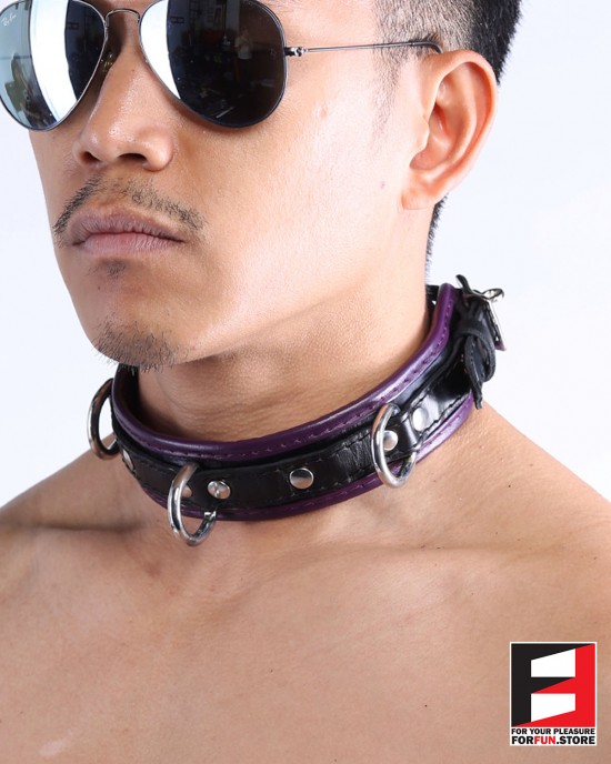 LEATHER BONDAGE COLLAR CL008A