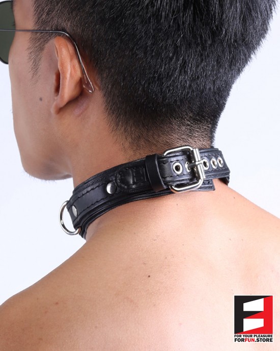 LEATHER CHOKER COLLAR CL008B