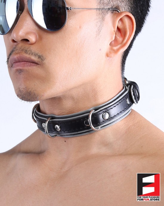 LEATHER CHOKER COLLAR CL008B