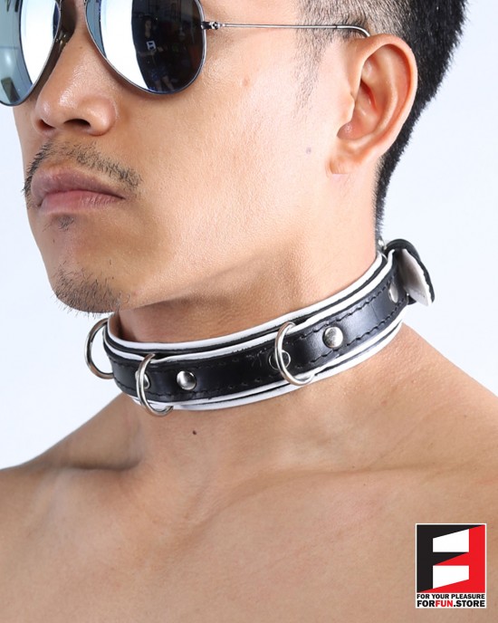 LEATHER CHOKER COLLAR CL008B