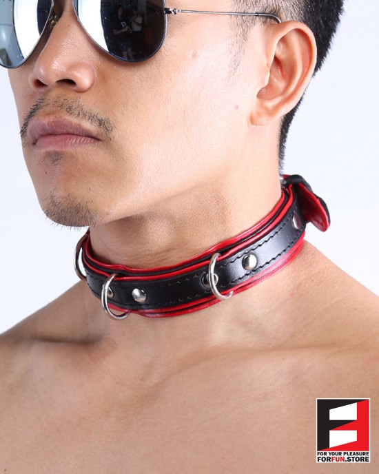 LEATHER CHOKER COLLAR CL008B