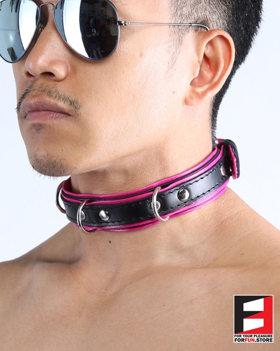 LEATHER CHOKER COLLAR CL008B