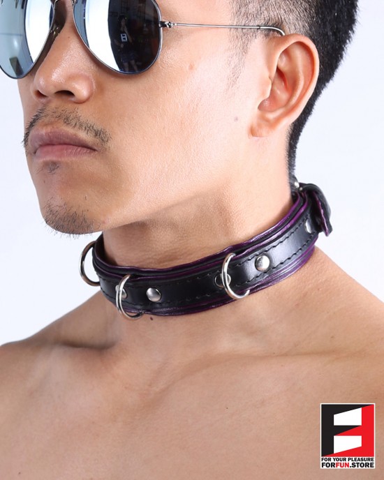 LEATHER CHOKER COLLAR CL008B