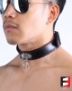LEATHER RING-CHOKER COLLAR CL009A