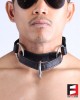LEATHER SERIOUS BONDAGE CHOKER COLLAR CL010B